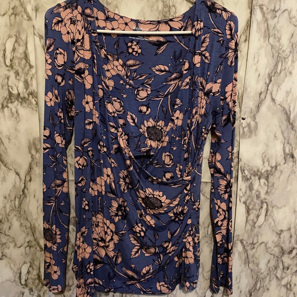 motherhood maternity nursing long sleeve top